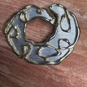 Vintage Parklane Large Gold-Tone Abstract Modernist Brooch